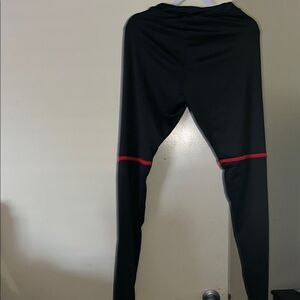 Black Leggings with Red Accents